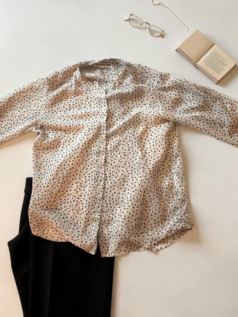 Ines de la Fressange UNIQLO Floral Button Blouse S - Picture 3 of 8